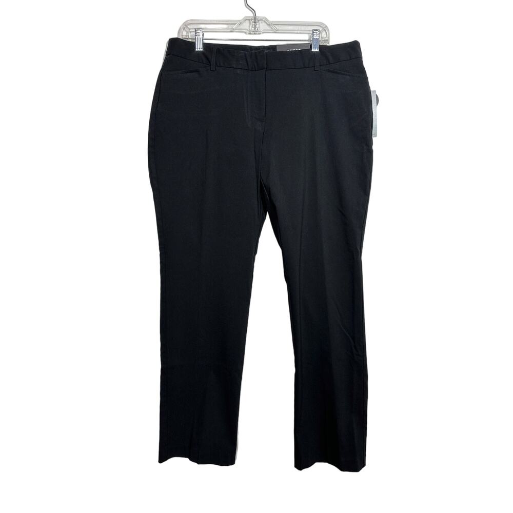 APT 9 Modern Fit Straight Mid Rise Black Dress Pants Office Career Workwear 16